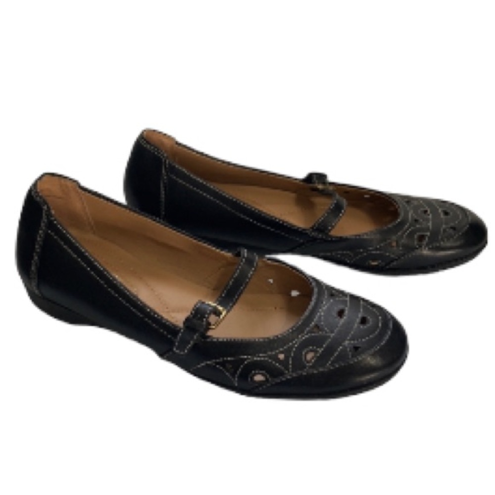 NATURALIZER N5 Comfort Indulge Leather Stitched Mary Janes Loafers Womens 9N